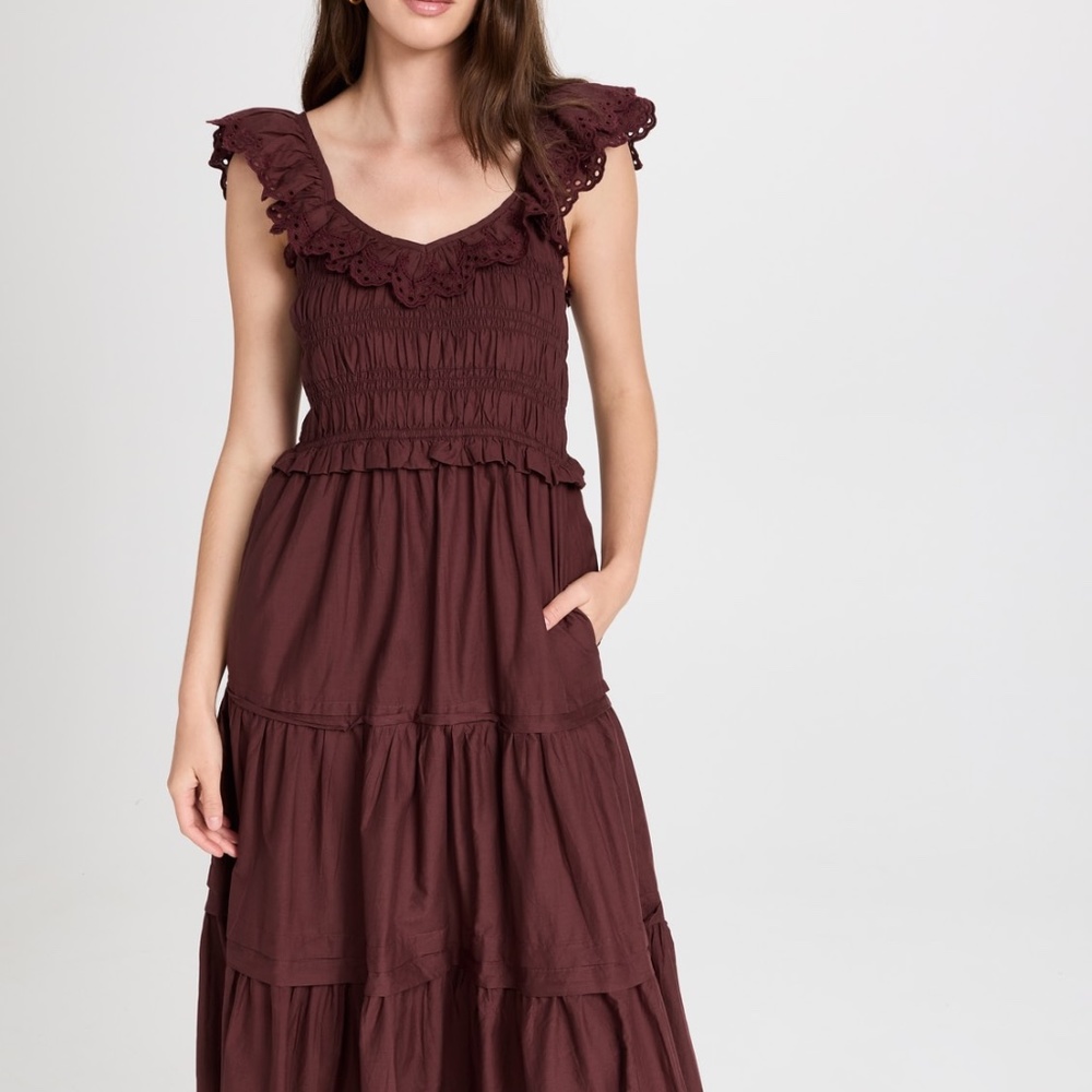 Madewell Lucie Embroidered Cotton Midi Dress Madewell Lucie Embroidered Cotton